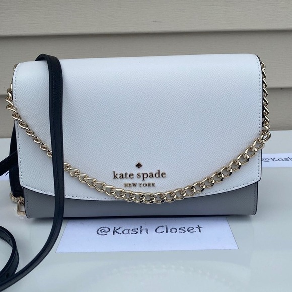 Kate Spade Carson Crossbody Purse Convertible Shoulder Bag Nimbus Grey - Picture 12 of 12